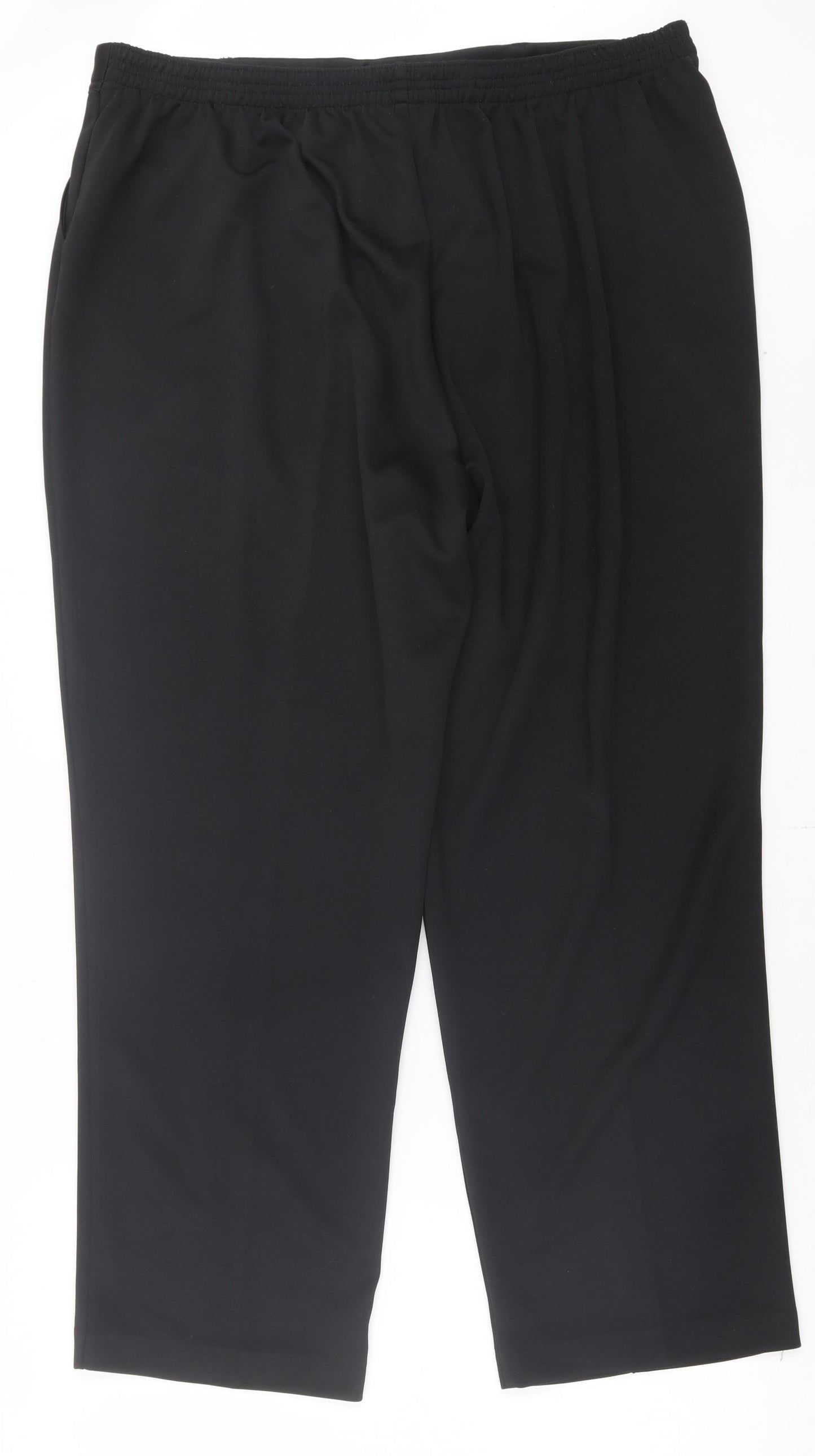 Bonmarch Womens Black Polyester Trousers Size 22 L30 in Regular