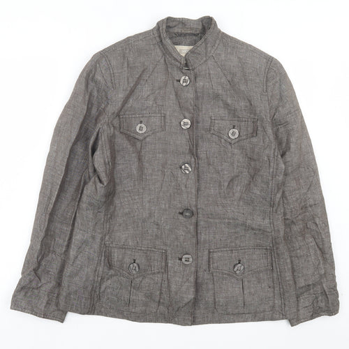 NEXT Womens Brown Jacket Size 6 Button