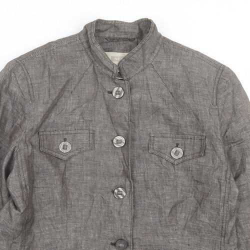 NEXT Womens Brown Jacket Size 6 Button