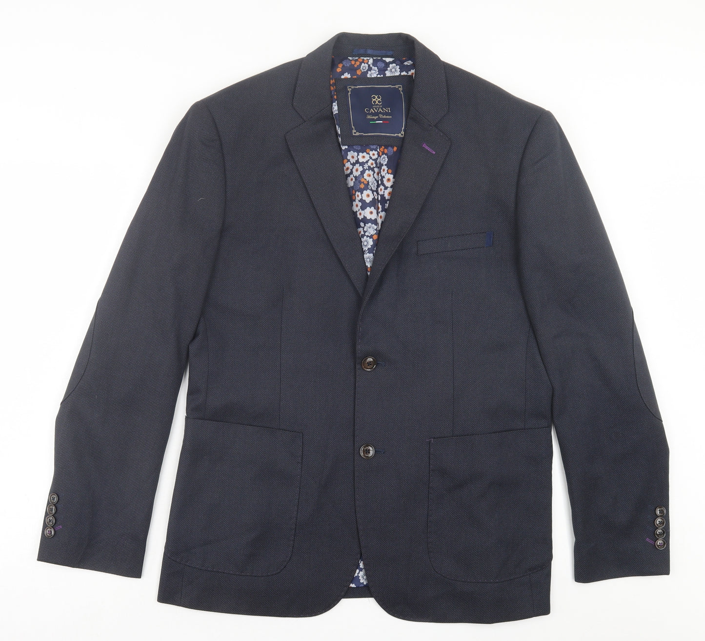 CAVANI Mens Blue Polyester Jacket Suit Jacket Size 42