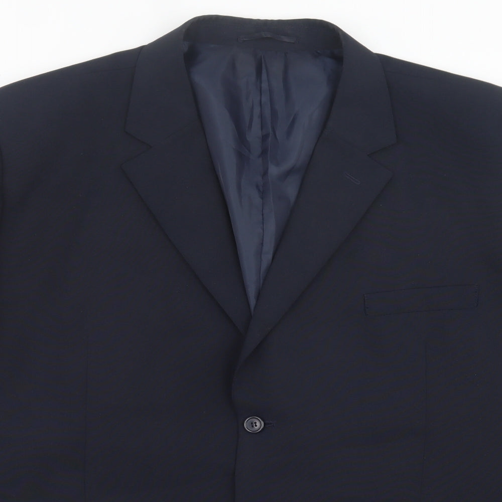 Premier Man Mens Blue Polyacrylate Fibre Jacket Suit Jacket Size 56