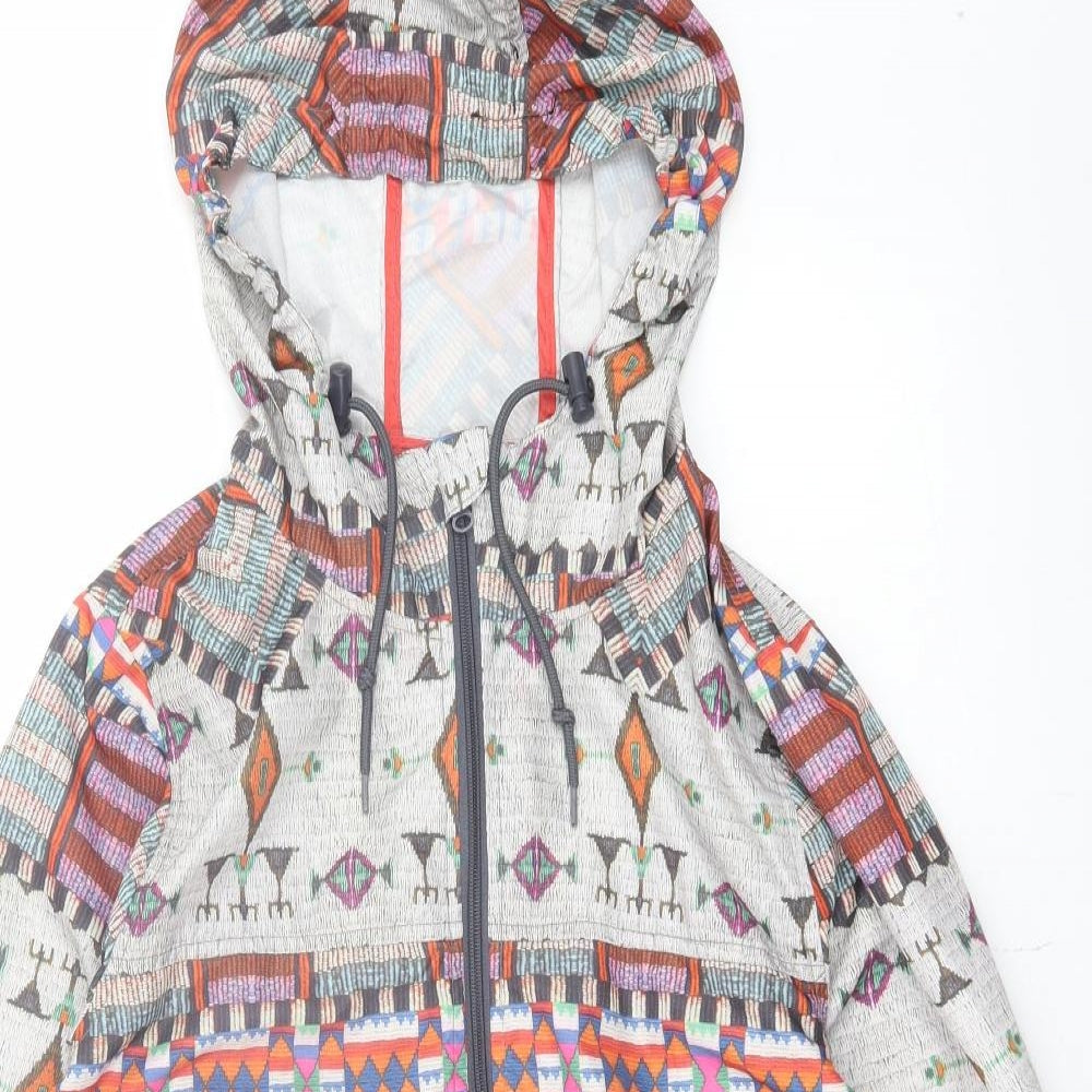 Atmosphere Womens Multicoloured Geometric Jacket Size S Zip