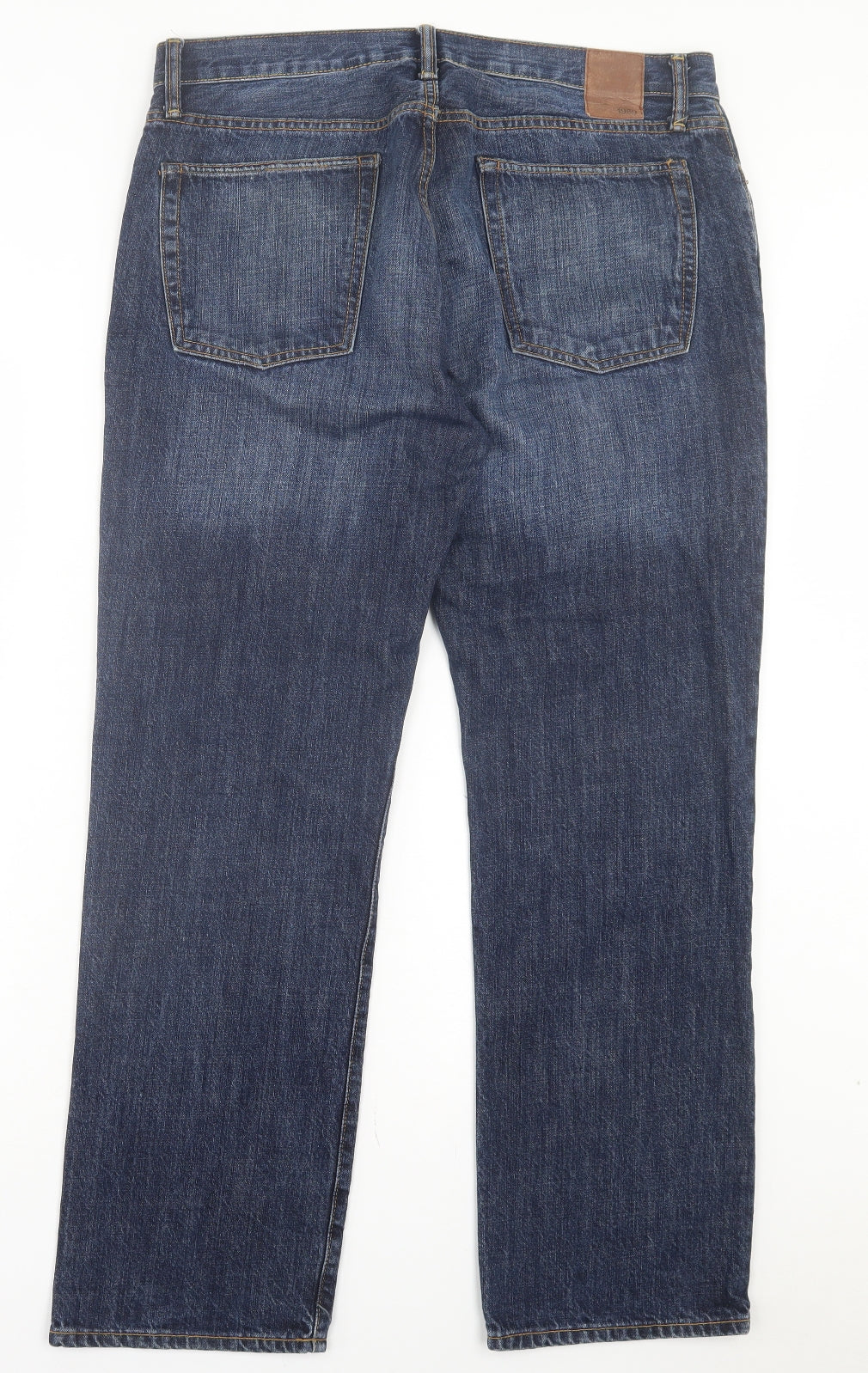 Gap Mens Blue Cotton Straight Jeans Size 34 in L30 in Regular Button