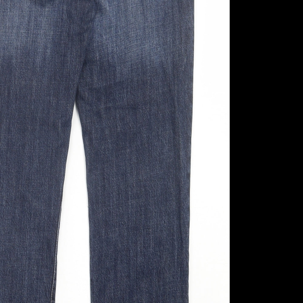Gap Mens Blue Cotton Straight Jeans Size 34 in L30 in Regular Button