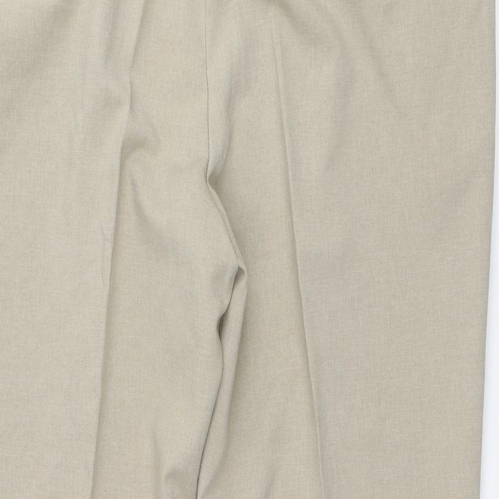 Farah Mens Beige Polyester Chino Trousers Size 42 in L27 in Regular Button