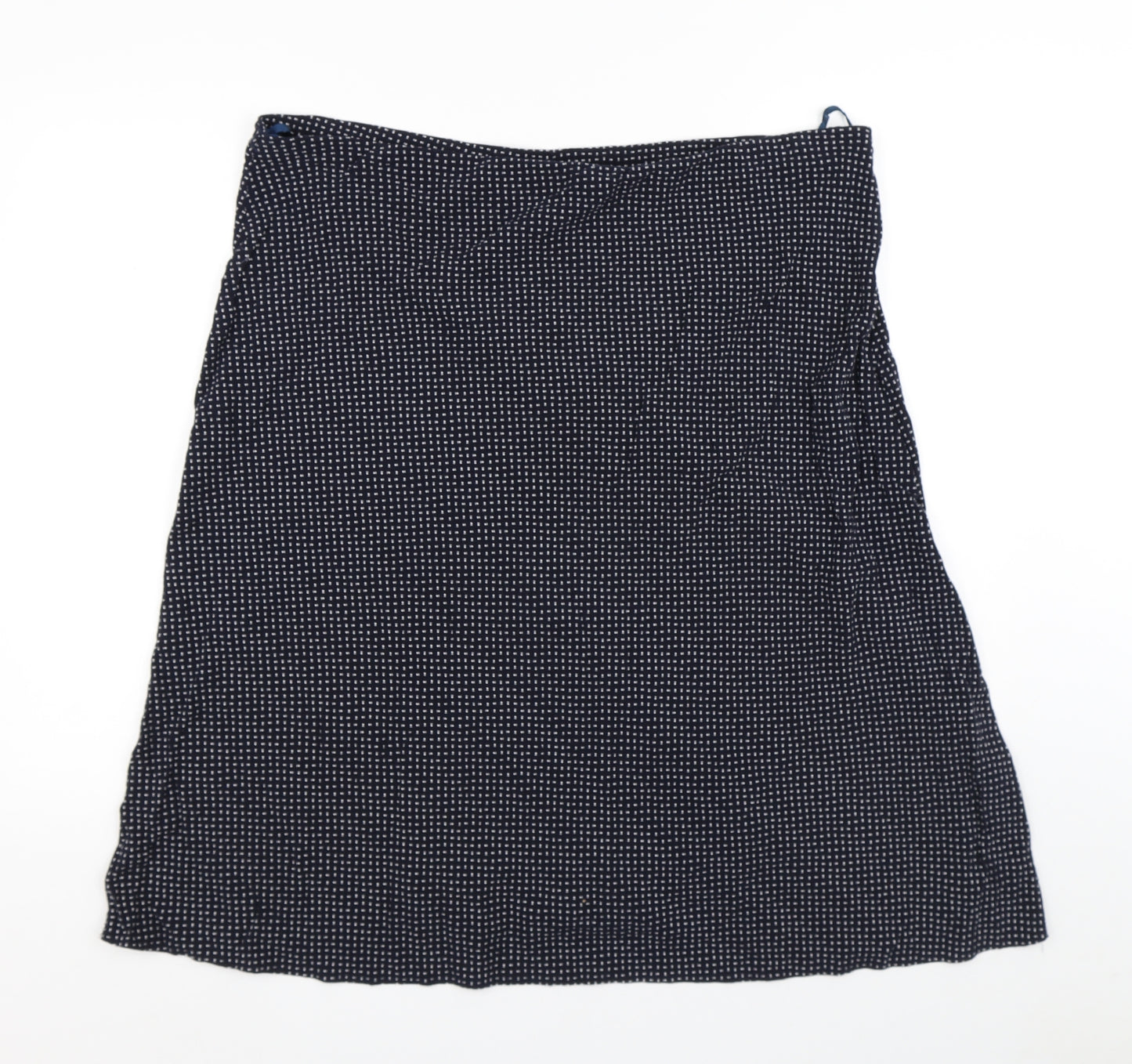 Papaya Womens Black Geometric Viscose A-Line Skirt Size 22