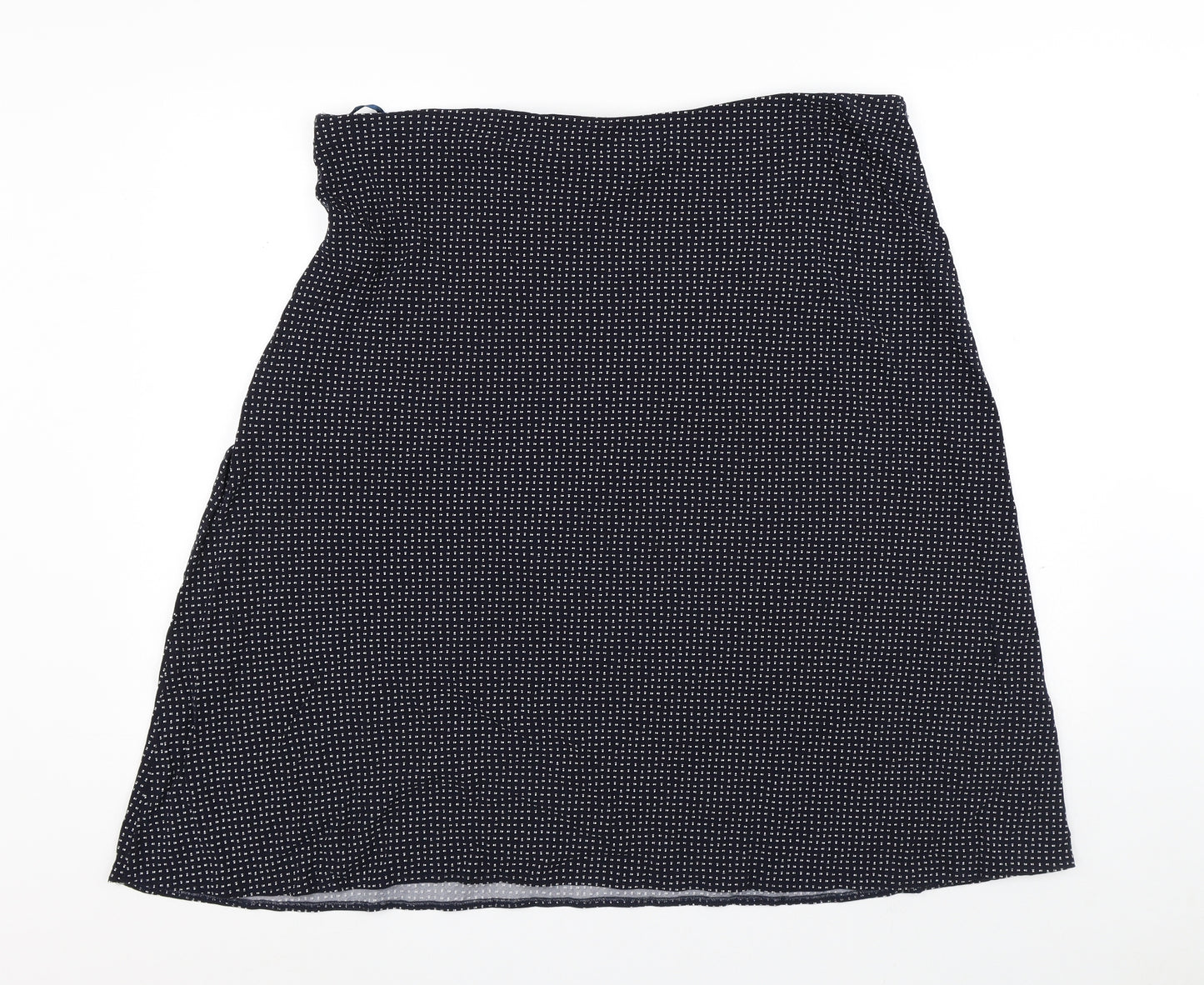 Papaya Womens Black Geometric Viscose A-Line Skirt Size 22