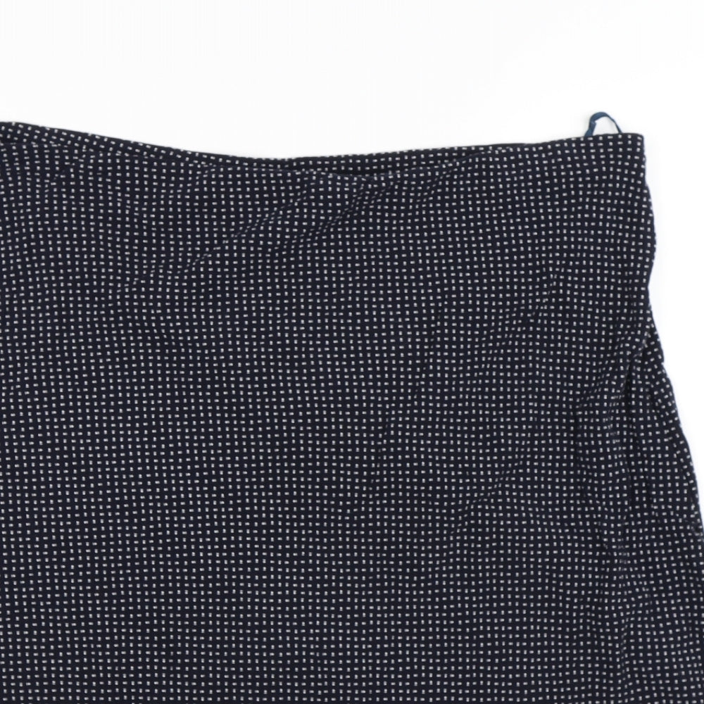 Papaya Womens Black Geometric Viscose A-Line Skirt Size 22