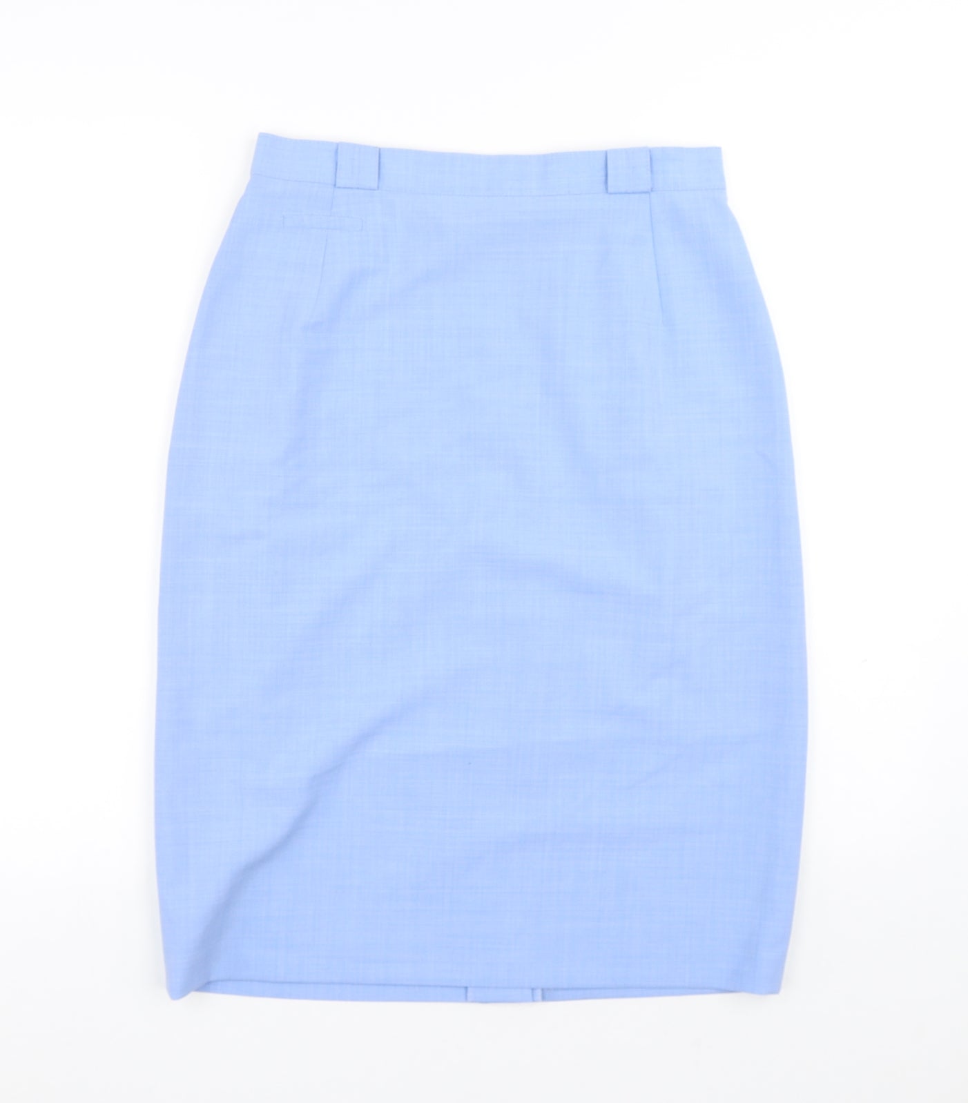 Laura Labek Womens Blue Polyamide Straight & Pencil Skirt Size 14 Button