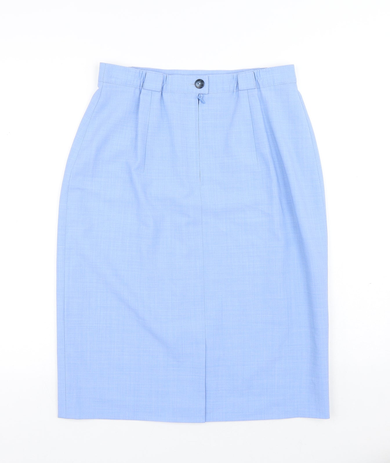 Laura Labek Womens Blue Polyamide Straight & Pencil Skirt Size 14 Button