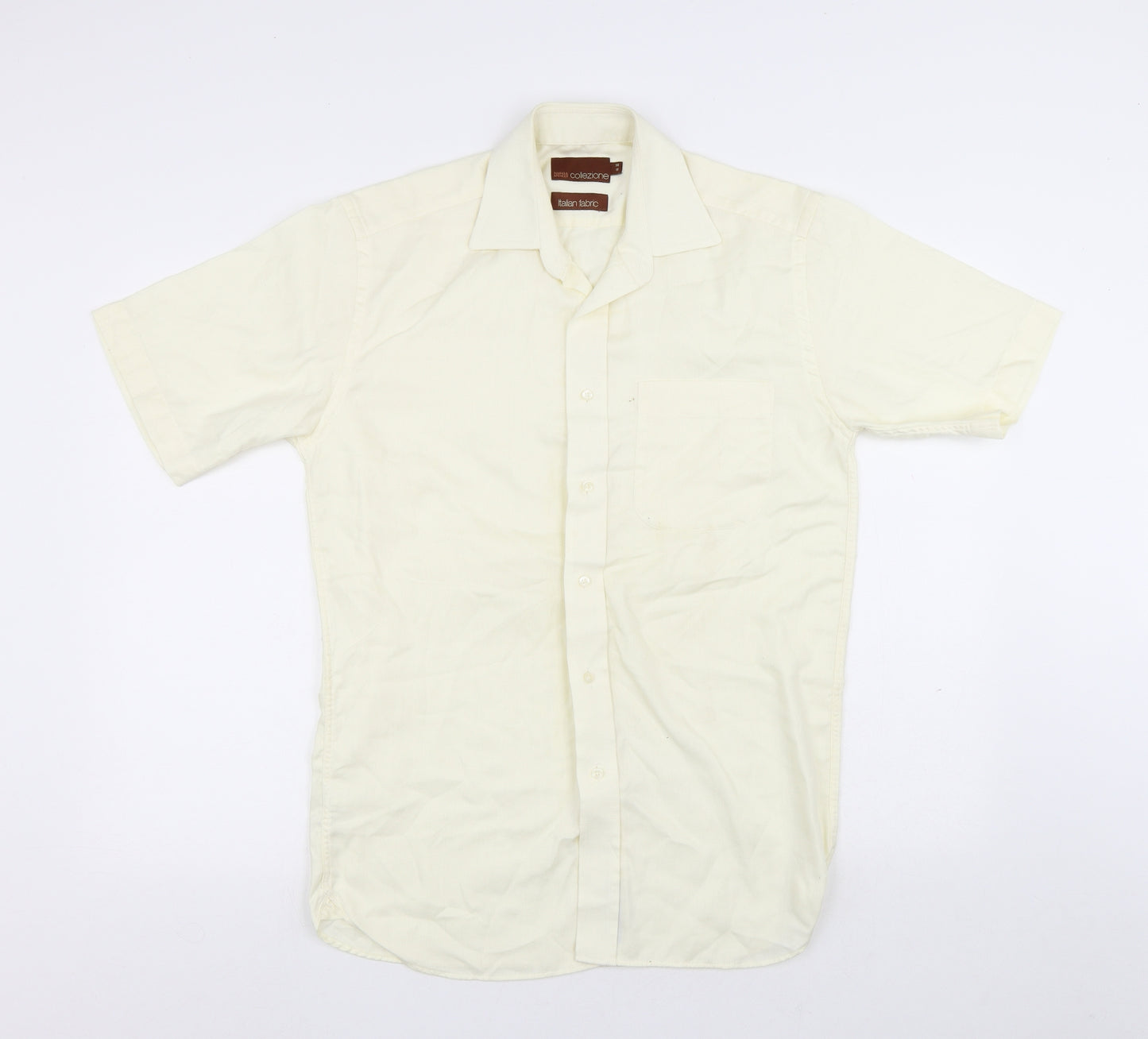 Marks and Spencer Womens White Cotton Basic Button-Up Size 10 Collared