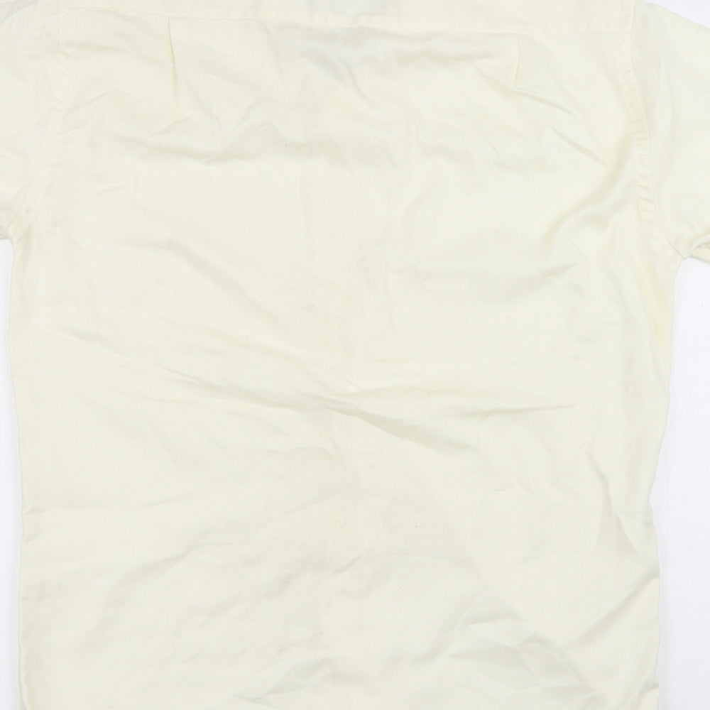 Marks and Spencer Womens White Cotton Basic Button-Up Size 10 Collared