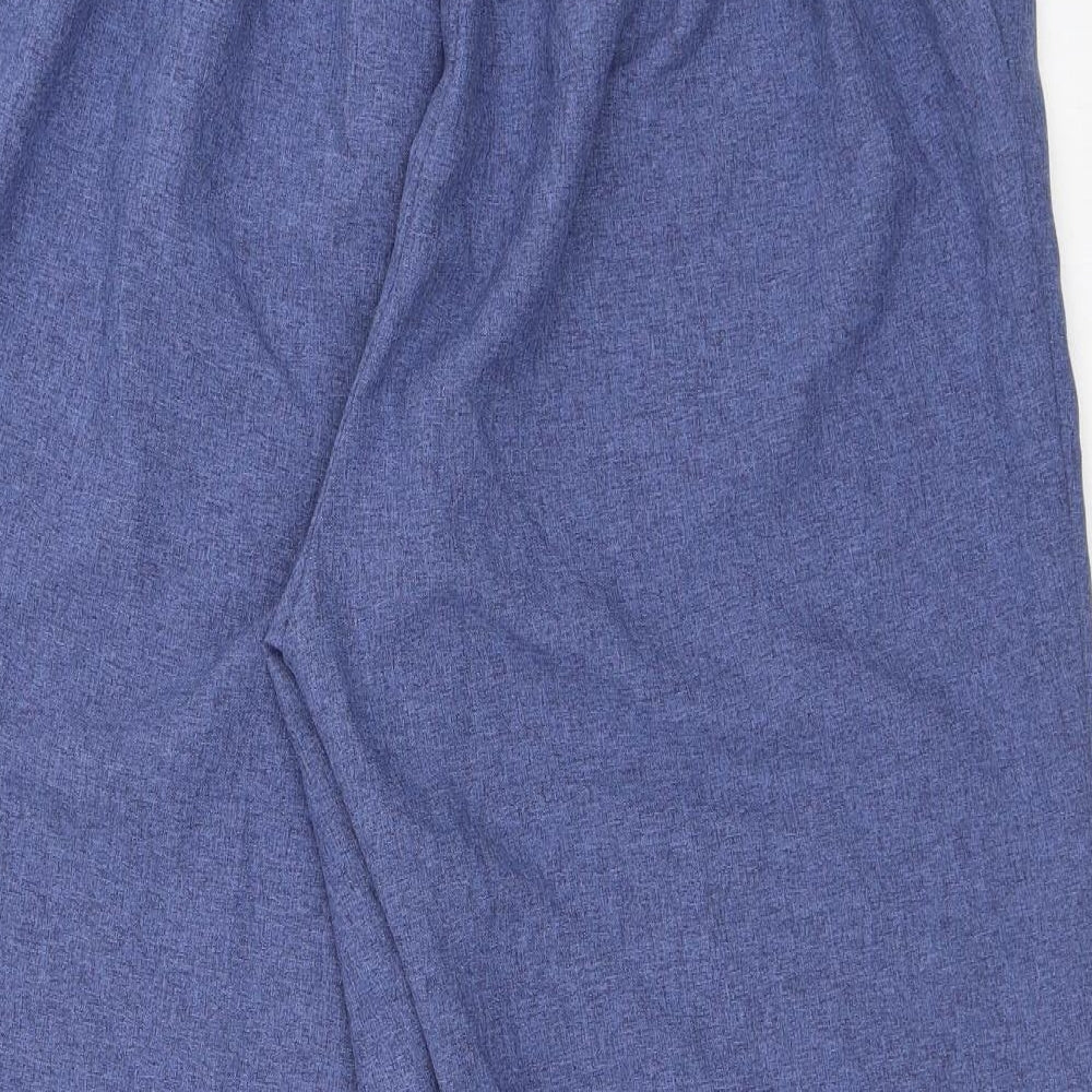 Emma Collection Womens Blue Polyester Cropped Trousers Size 34 in L25 in Regular