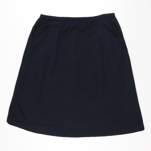Carr Westley Womens Blue Acrylic A-Line Skirt Size 24