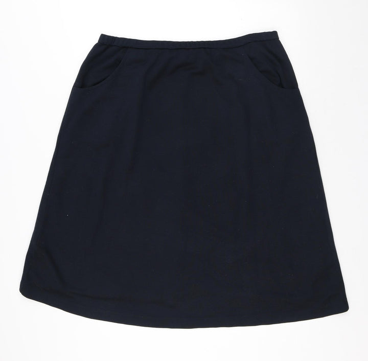 Carr Westley Womens Blue Acrylic A-Line Skirt Size 24