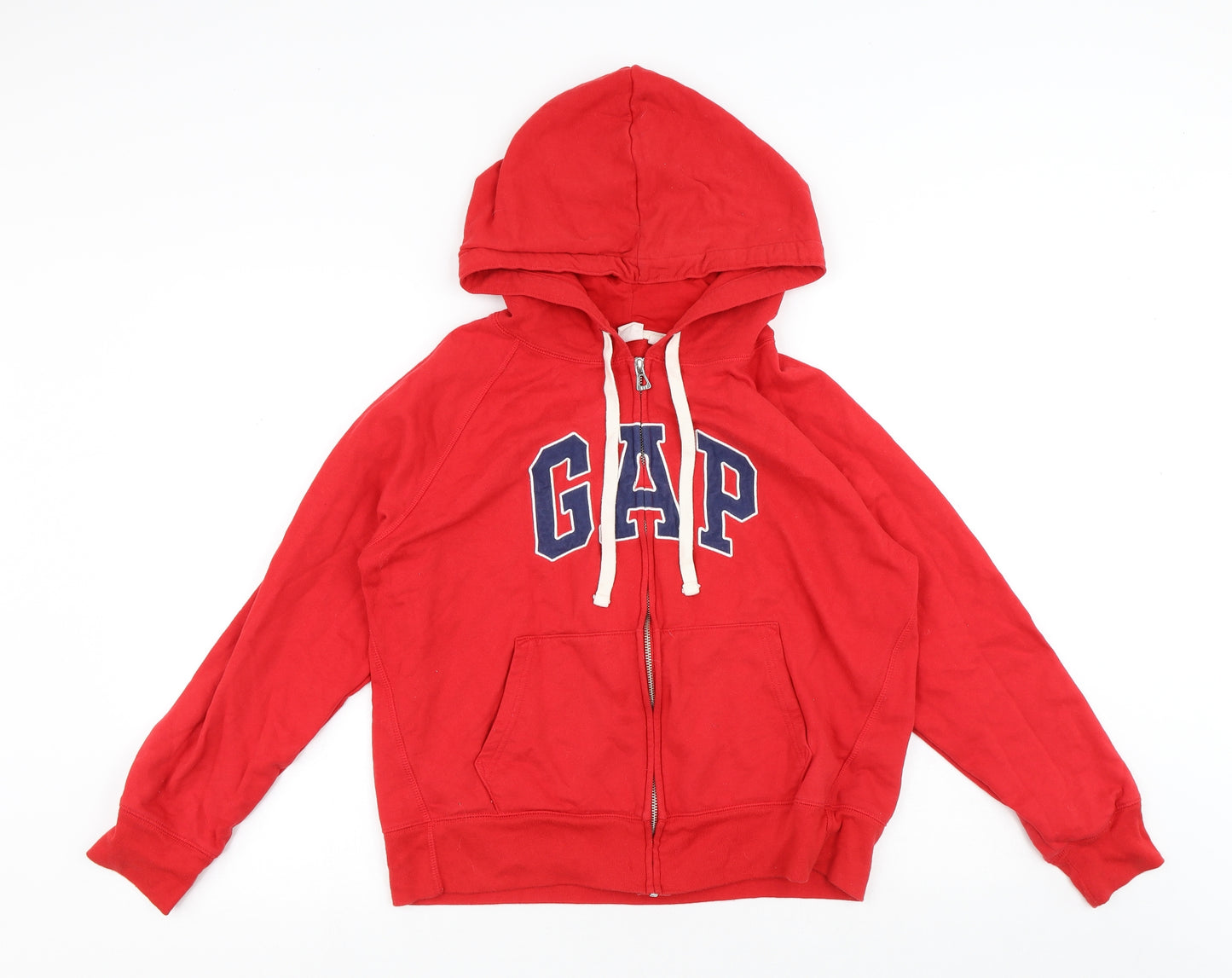 Gap Mens Red Cotton Full Zip Hoodie Size L