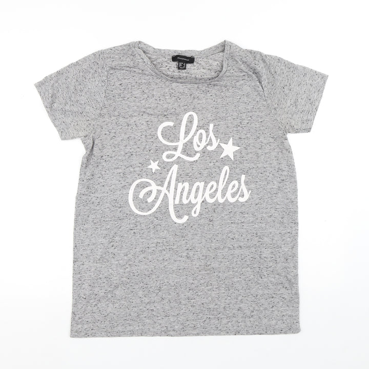 Atmosphere Womens Grey Polyester Basic T-Shirt Size 12 Round Neck - Los Angeles