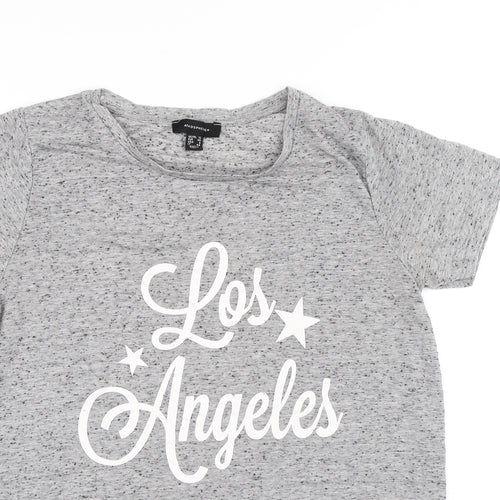 Atmosphere Womens Grey Polyester Basic T-Shirt Size 12 Round Neck - Los Angeles