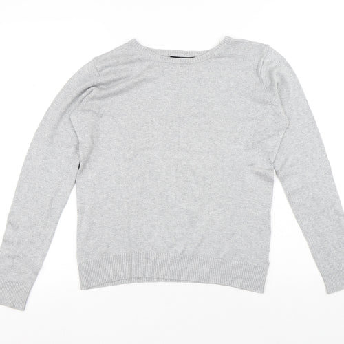 Atmosphere Womens Grey Round Neck Viscose Pullover Jumper Size 12