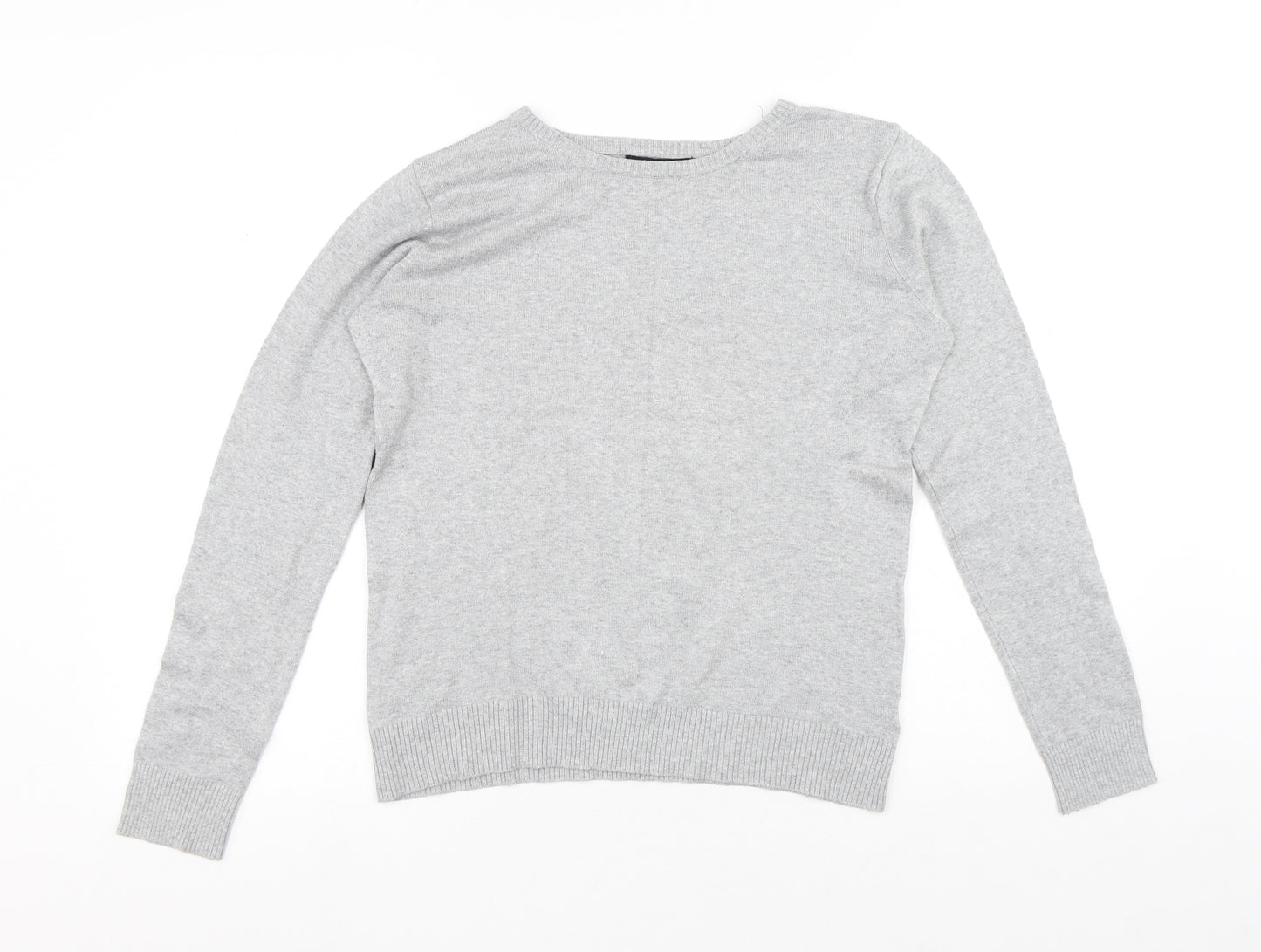 Atmosphere Womens Grey Round Neck Viscose Pullover Jumper Size 12