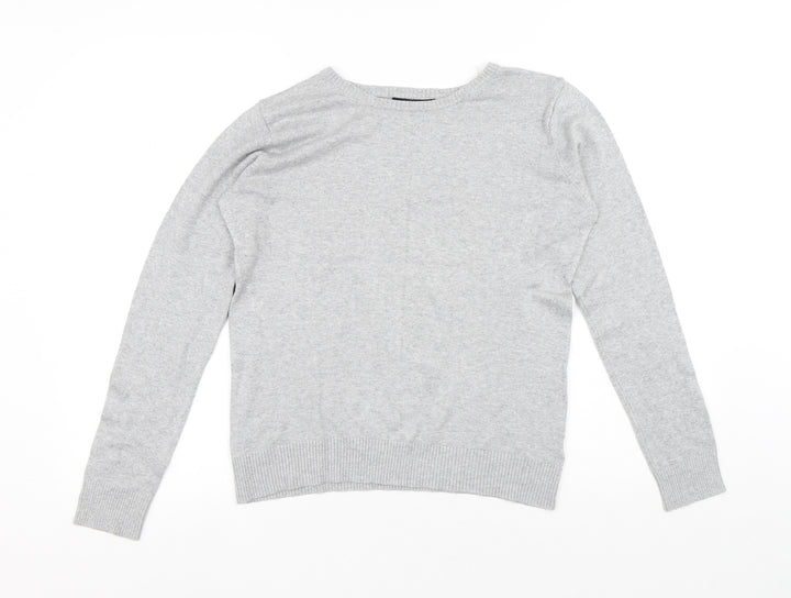 Atmosphere Womens Grey Round Neck Viscose Pullover Jumper Size 12