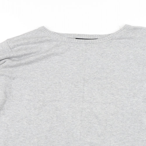 Atmosphere Womens Grey Round Neck Viscose Pullover Jumper Size 12