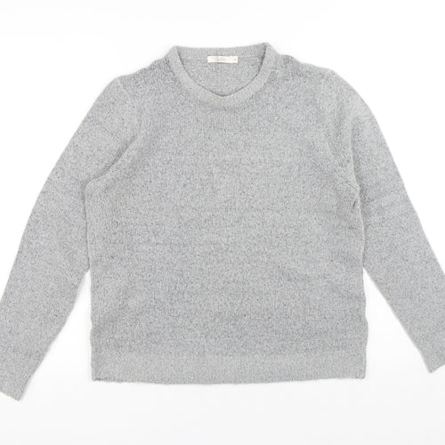 Onfire Womens Grey Round Neck Acrylic Pullover Jumper Size 14