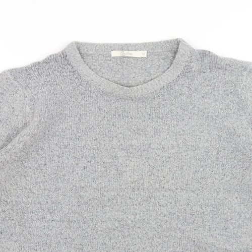 Onfire Womens Grey Round Neck Acrylic Pullover Jumper Size 14