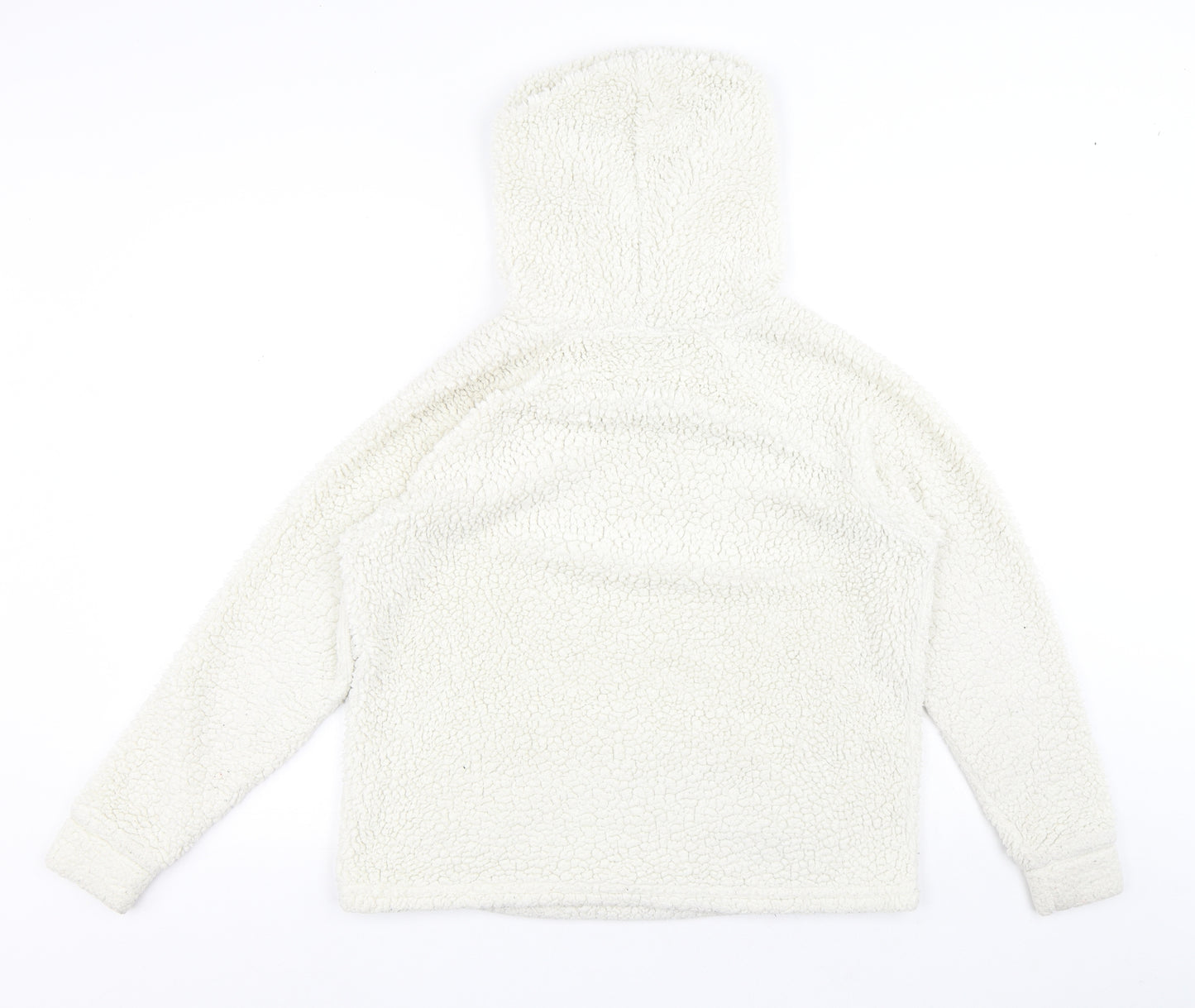 Primark Womens White Polyester Pullover Hoodie Size M Zip