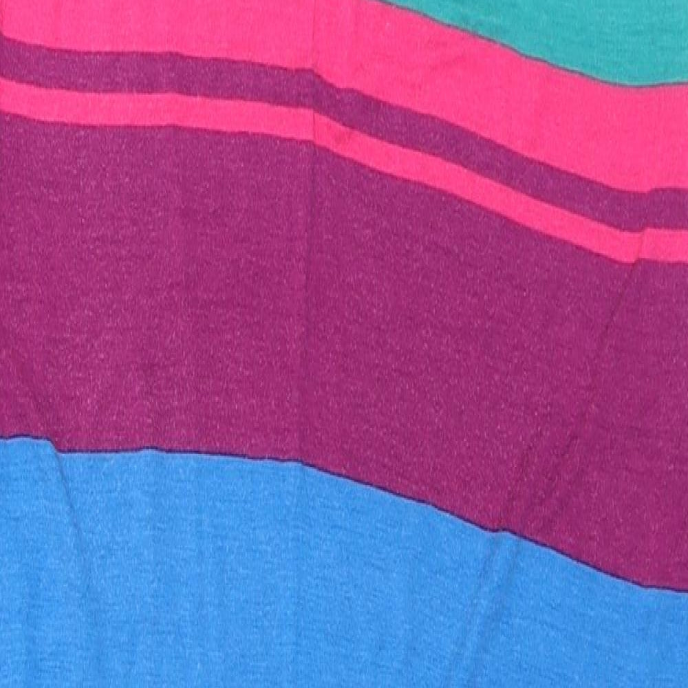 South Womens Multicoloured Striped Viscose Bodycon Size 14 Round Neck