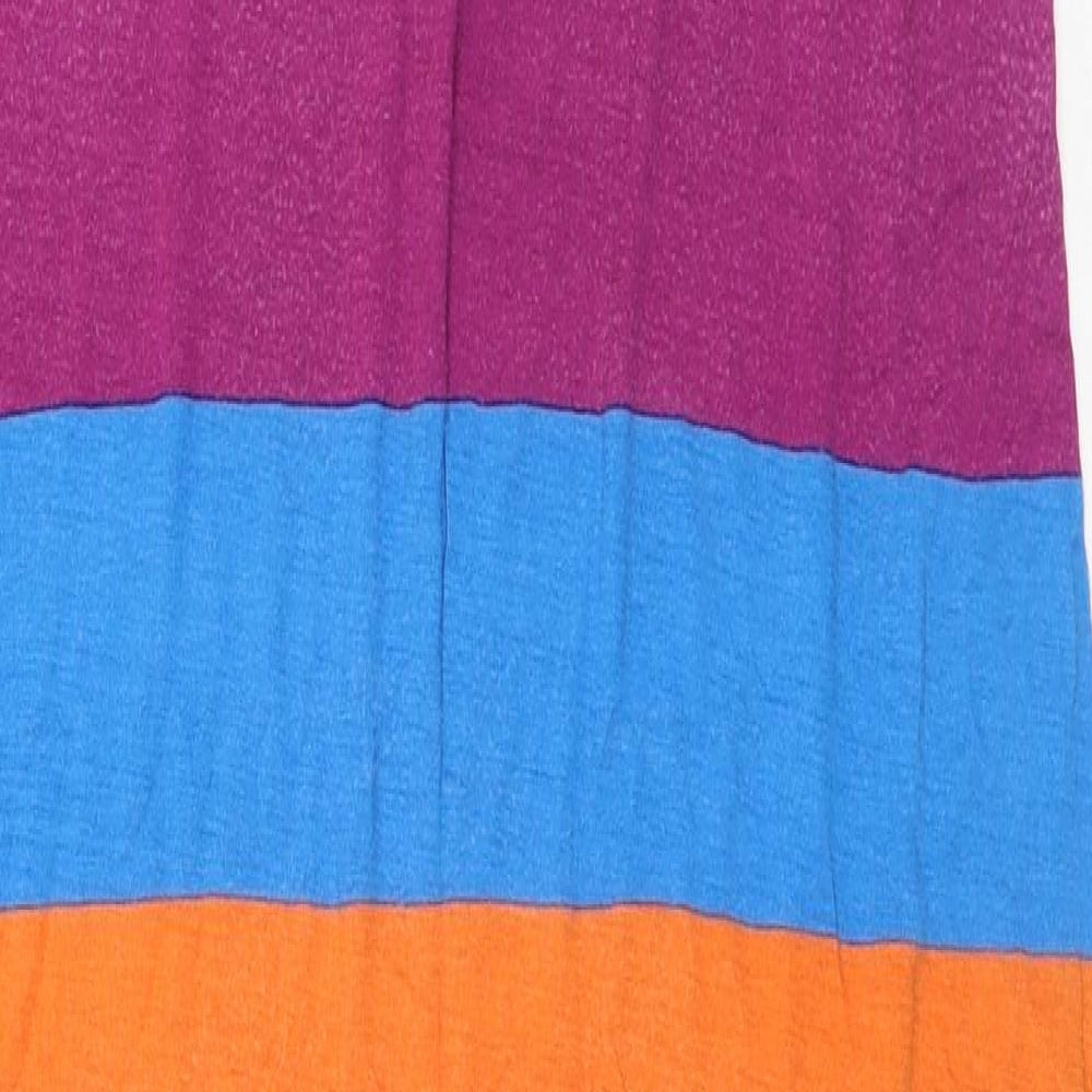 South Womens Multicoloured Striped Viscose Bodycon Size 14 Round Neck