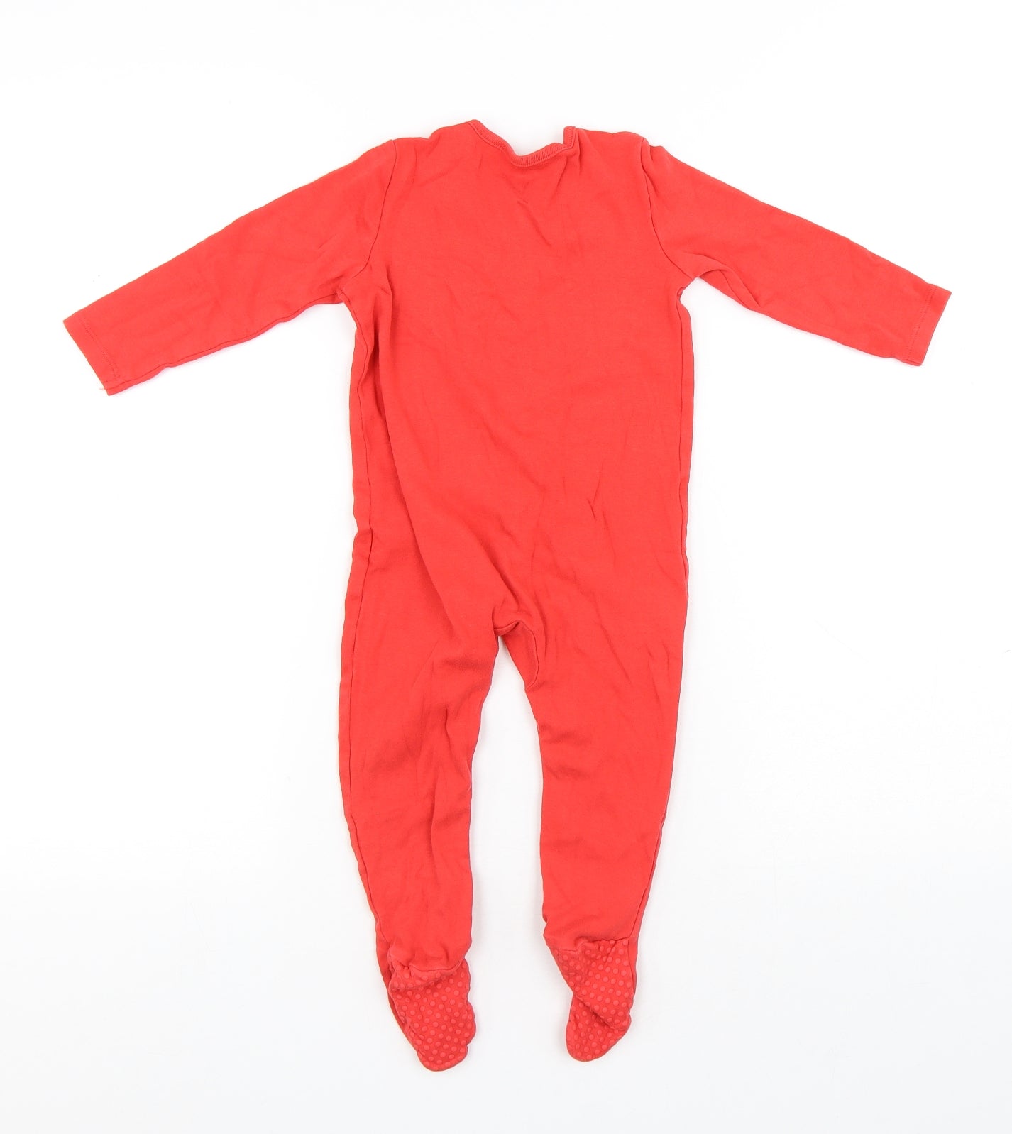 F&F Boys Red Cotton Babygrow One-Piece Size 12-18 Months Snap - Cars