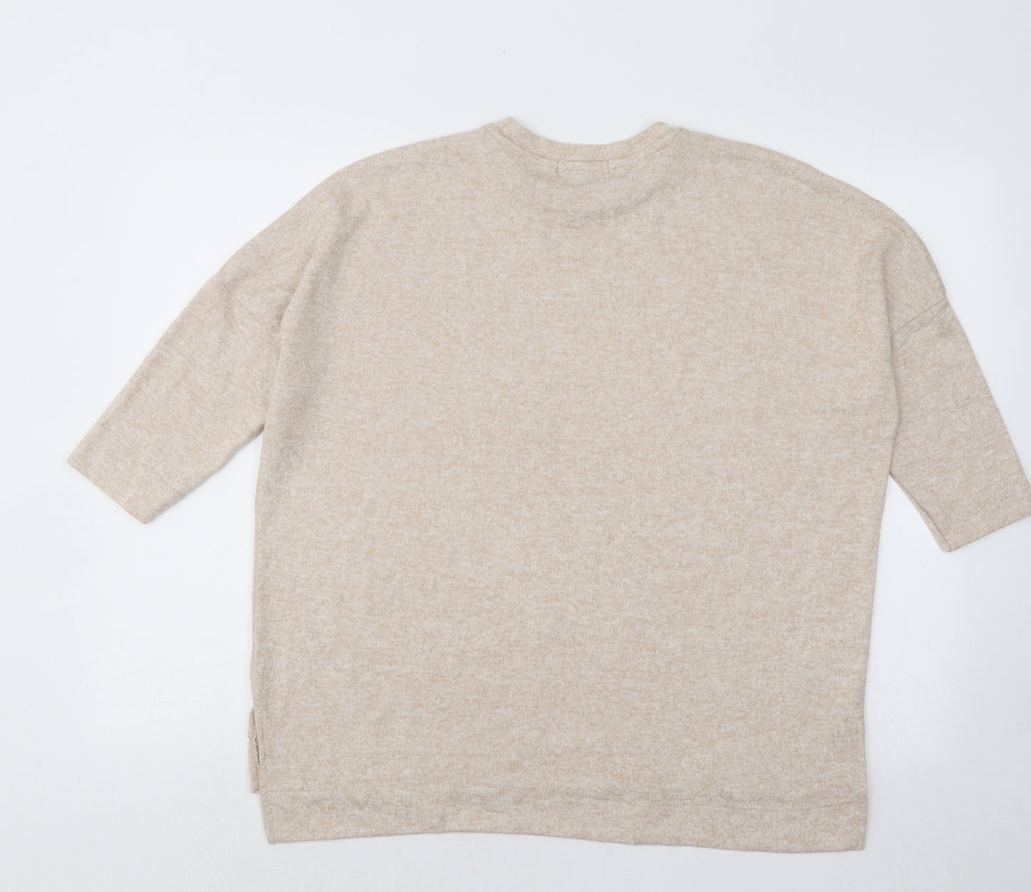 Primark Womens Beige Round Neck Polyester Pullover Jumper Size 6