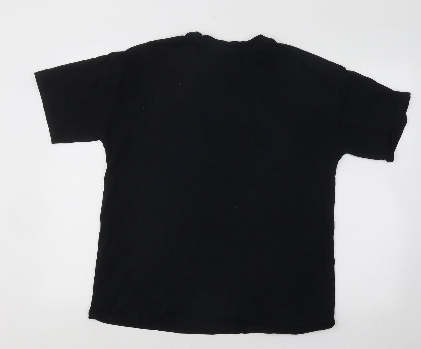ASOS Womens Black Cotton Basic T-Shirt Size 12 Round Neck