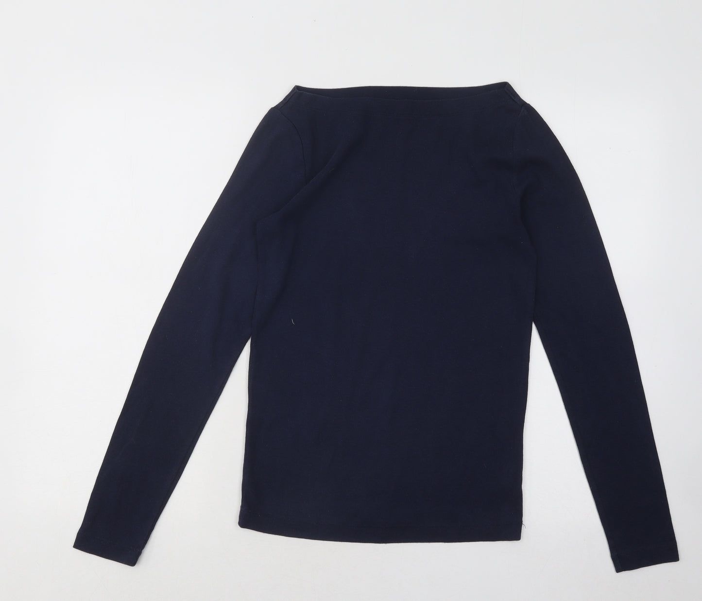 Gap Womens Blue Cotton Basic T-Shirt Size S Boat Neck