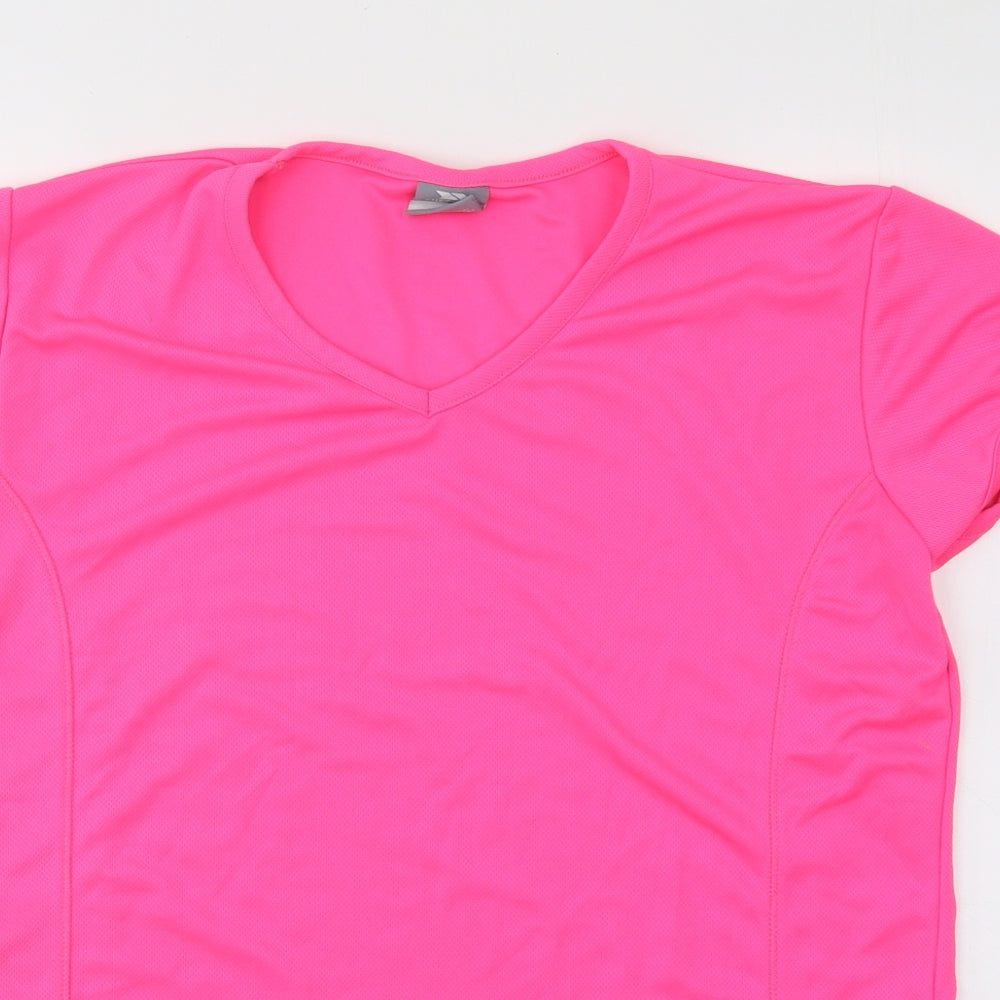 Trespass Womens Pink Polyester Basic Tank Size L V-Neck Pullover