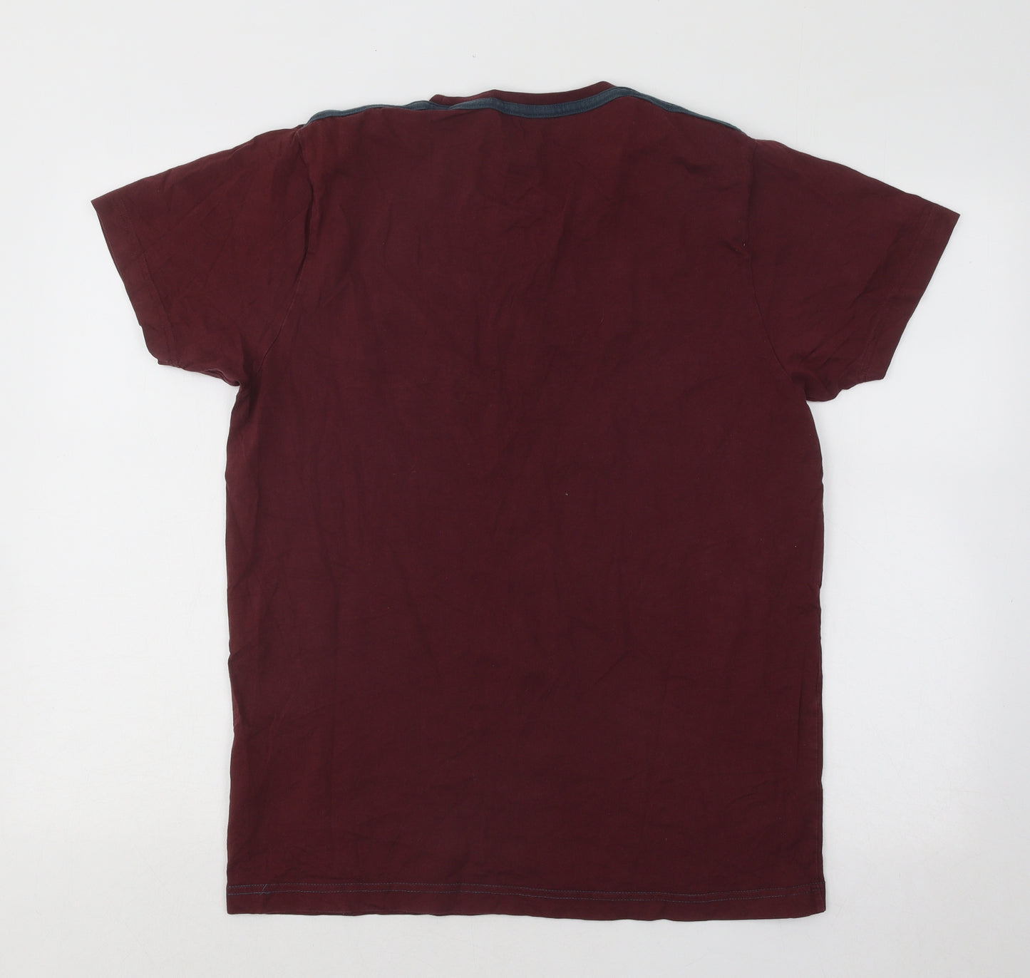 JACK & JONES Mens Red Cotton T-Shirt Size XL Round Neck