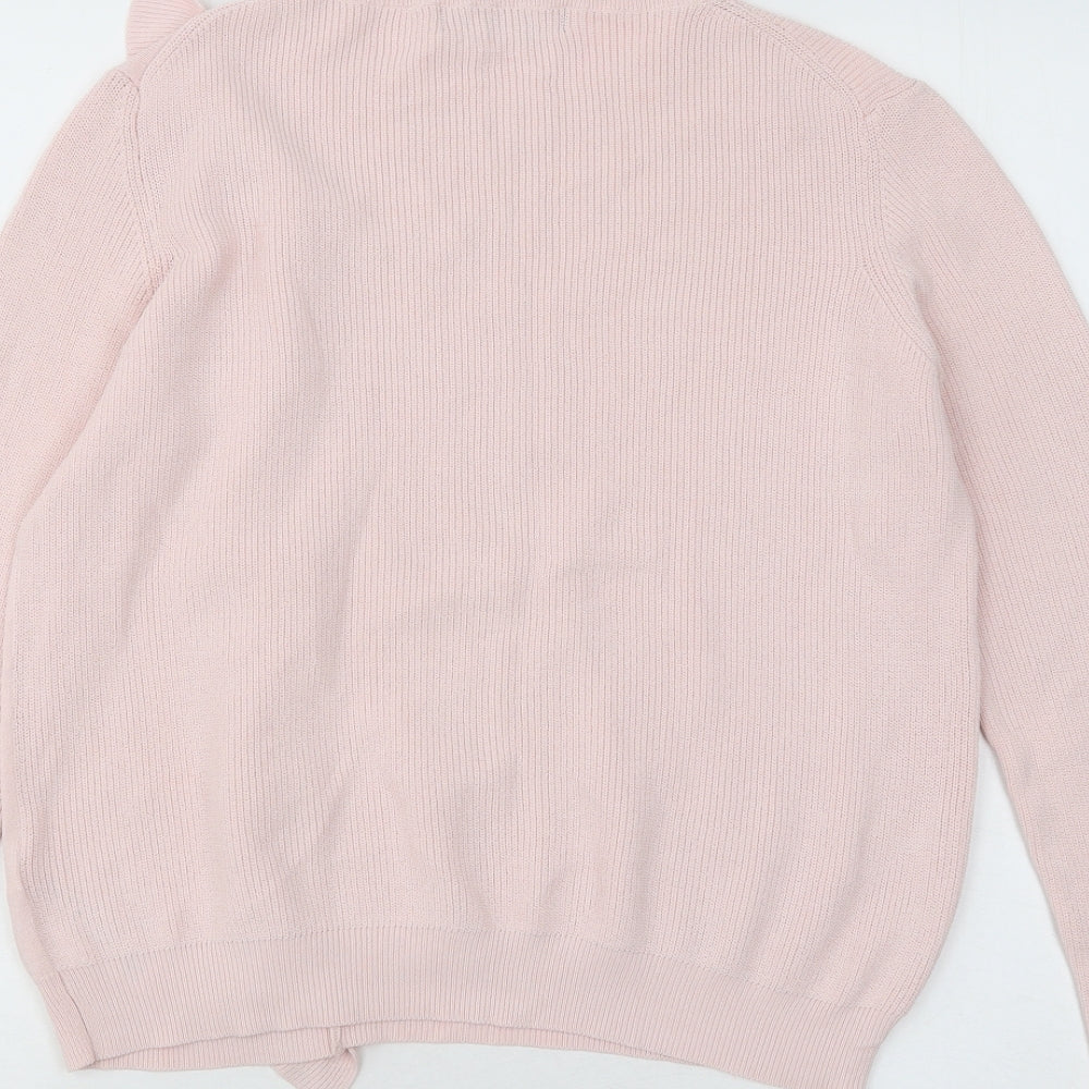 Marks and Spencer Womens Pink Round Neck Viscose Pullover Jumper Size 12