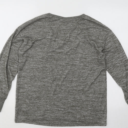 Gap Womens Green Scoop Neck Polyester Pullover Jumper Size M