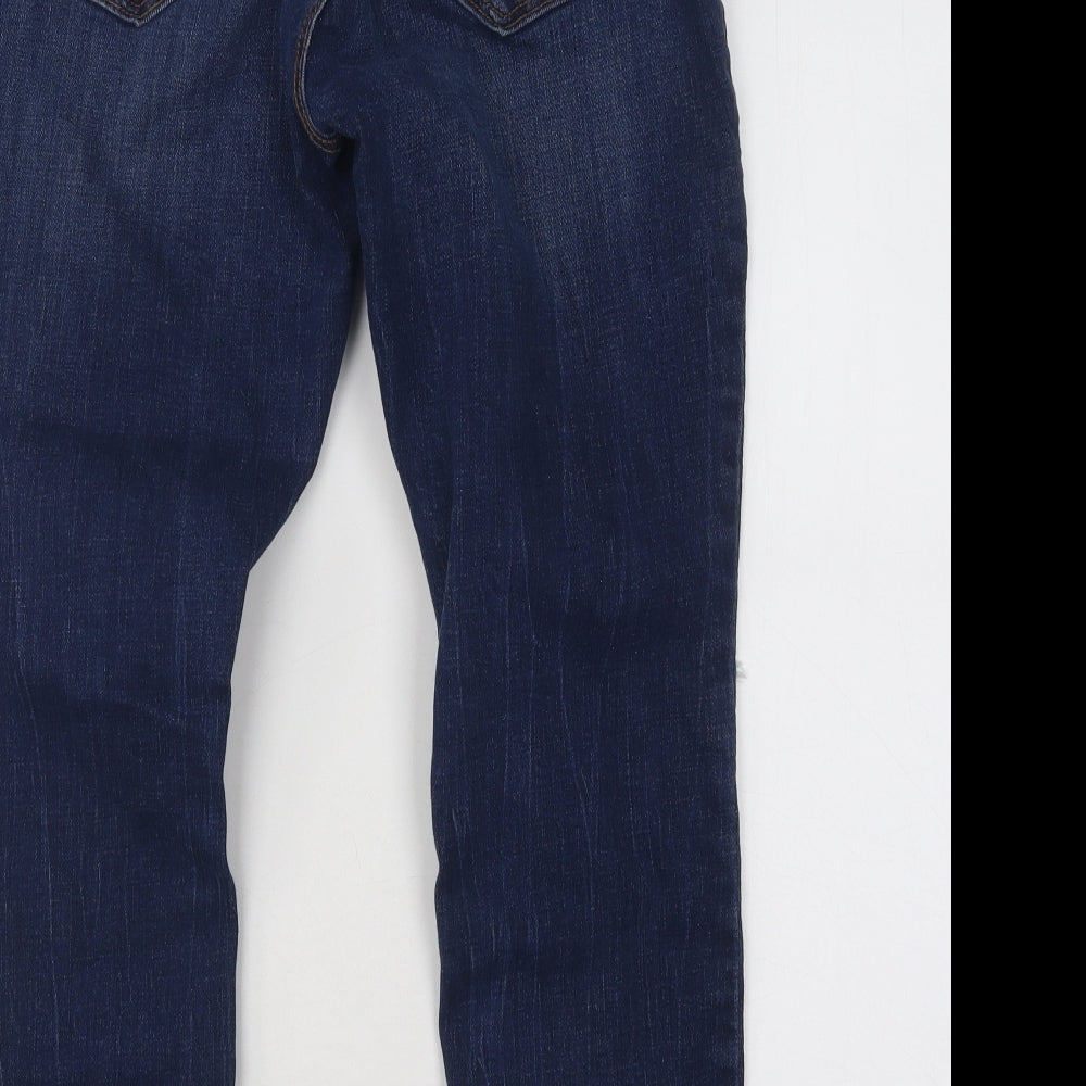 Old Navy Womens Blue Cotton Skinny Jeans Size 12 L26 in Regular Button