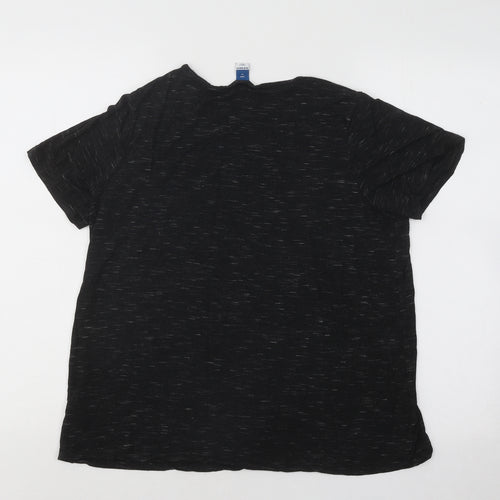 Old Navy Womens Grey Geometric Viscose Basic T-Shirt Size M Round Neck