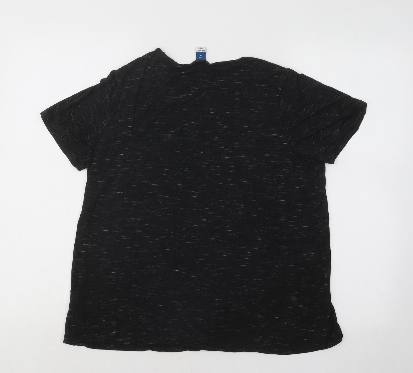 Old Navy Womens Grey Geometric Viscose Basic T-Shirt Size M Round Neck