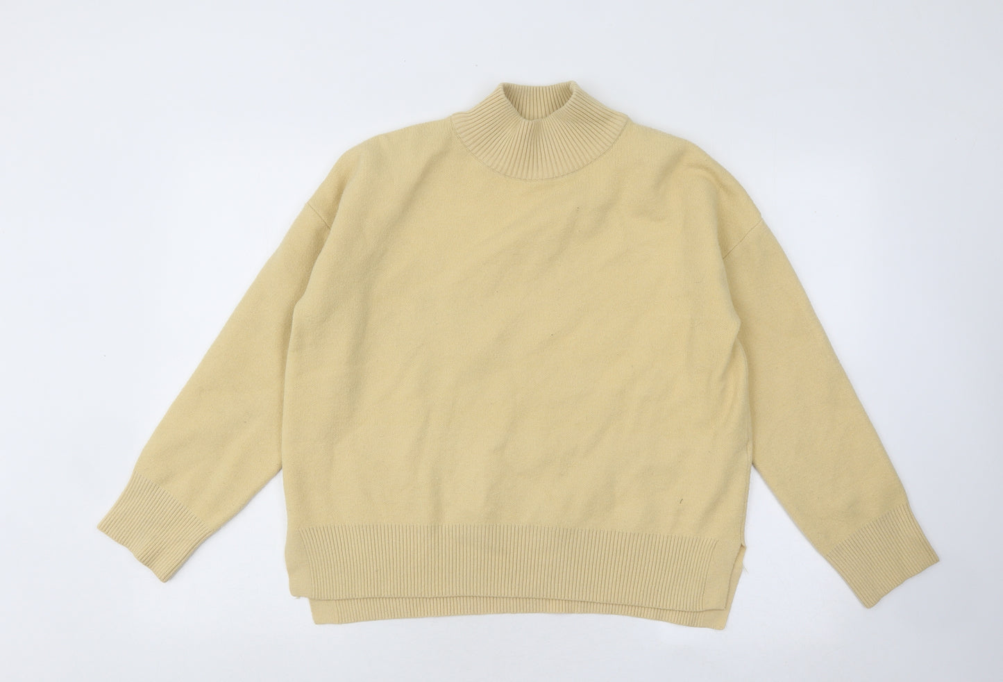 Primark Womens Yellow High Neck Polyester Pullover Jumper Size 6