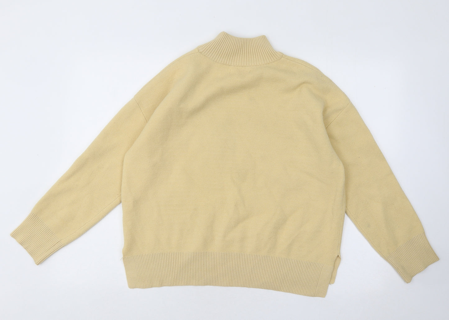 Primark Womens Yellow High Neck Polyester Pullover Jumper Size 6