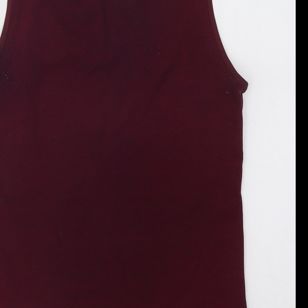 Divided by H&M Womens Purple Cotton Basic Tank Size M Scoop Neck