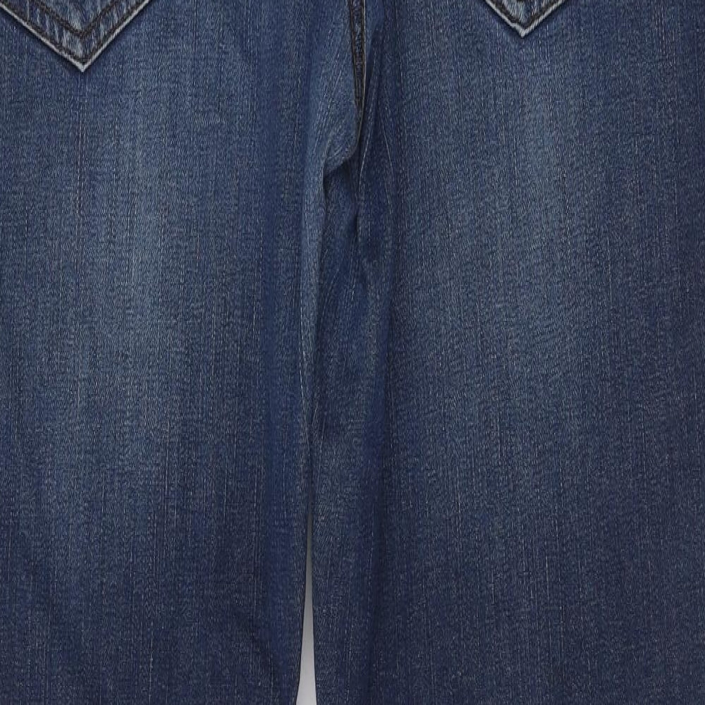 NEXT Mens Blue Cotton Straight Jeans Size 36 in L32 in Regular Button