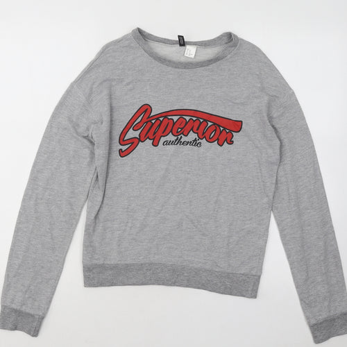 Divided by H&M Womens Grey Cotton Pullover Sweatshirt Size XS Pullover - Superior