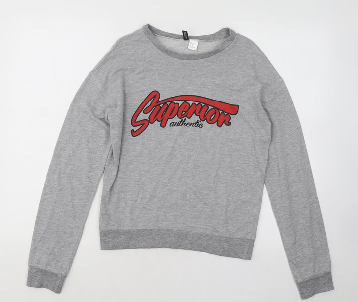 Divided by H&M Womens Grey Cotton Pullover Sweatshirt Size XS Pullover - Superior
