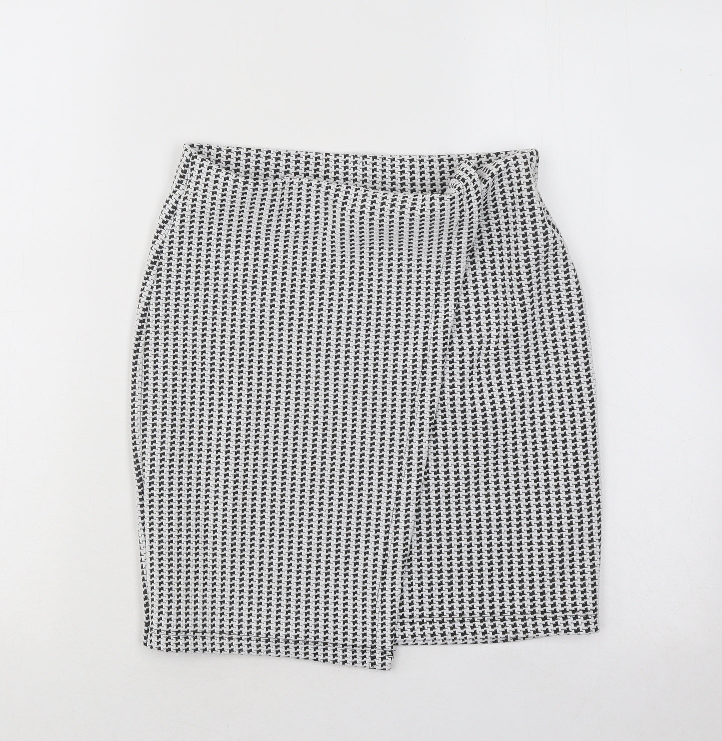 Miss Selfridge Womens White Geometric Polyester Mini Skirt Size 6