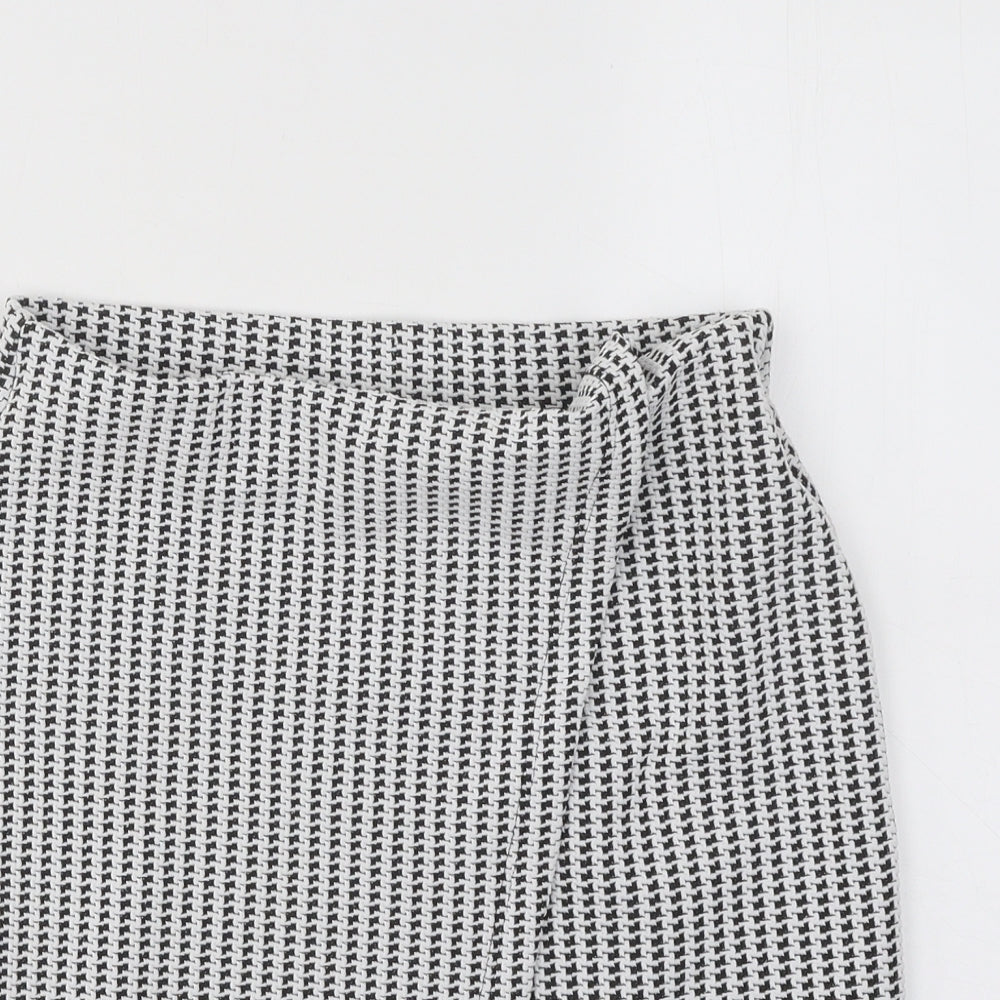 Miss Selfridge Womens White Geometric Polyester Mini Skirt Size 6